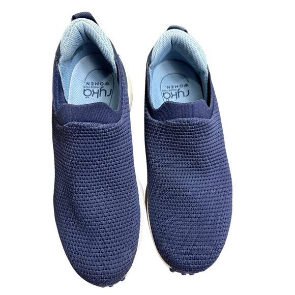 Ryka Women's Echo Knit Slip On Sneaker Navy Blue White Sz 9W - Picture 1 of 10